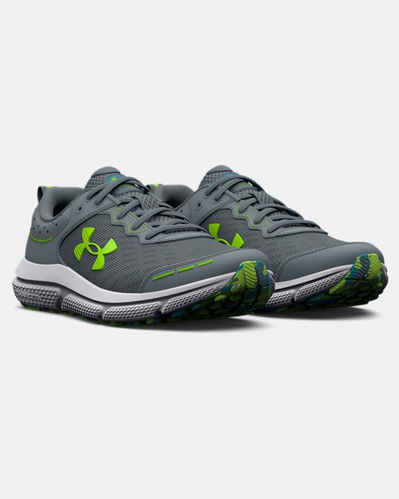 Boys' Grade School UA Assert 10 Wide Running Shoes, Gray, pdpMainDesktop image number 3